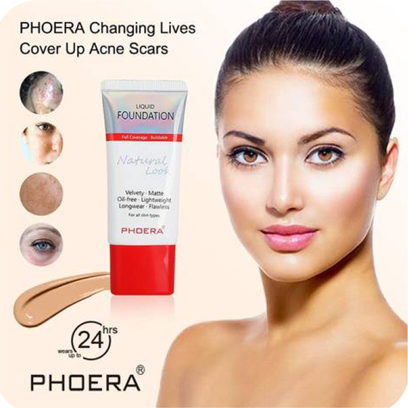 Phoera Velvety Matte Cover Liquid Foundation