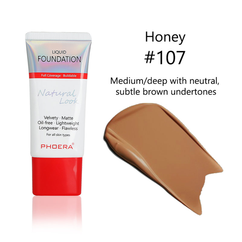 Phoera Velvety Matte Cover Liquid Foundation